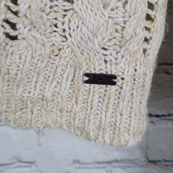 DENIM & SUPPLY RL | cotton blend open cable knit scoop neck sweater - Picture 3 of 8